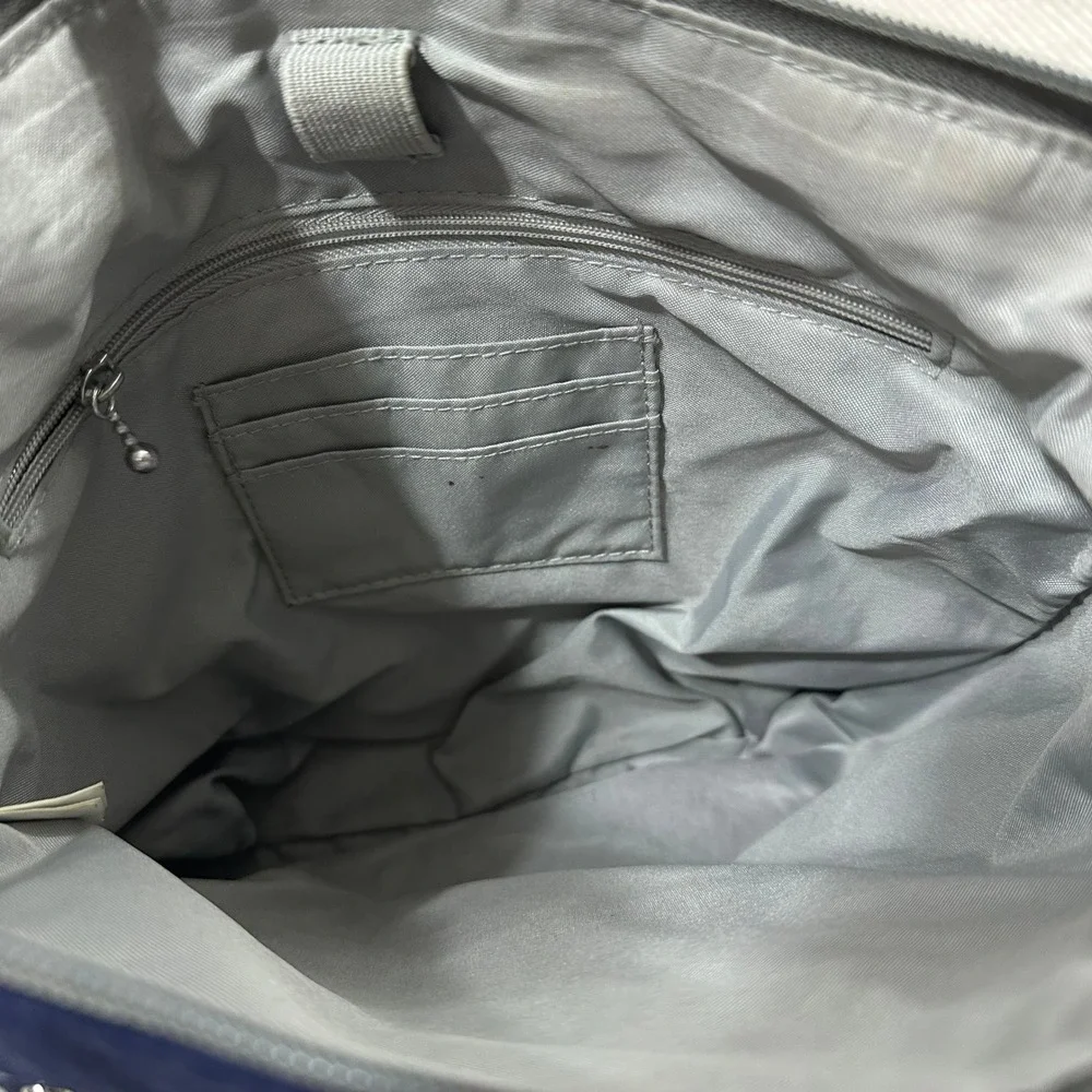 Baggallini Navy Blue Nylon Crossbody Messenger Bag Adjustable Strap Organizer